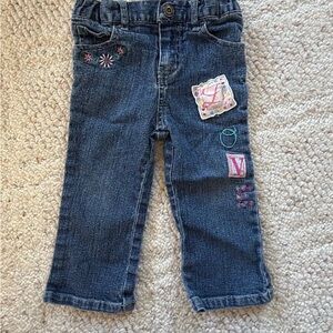 18 month Light Wear Embroidered Girls Jeans